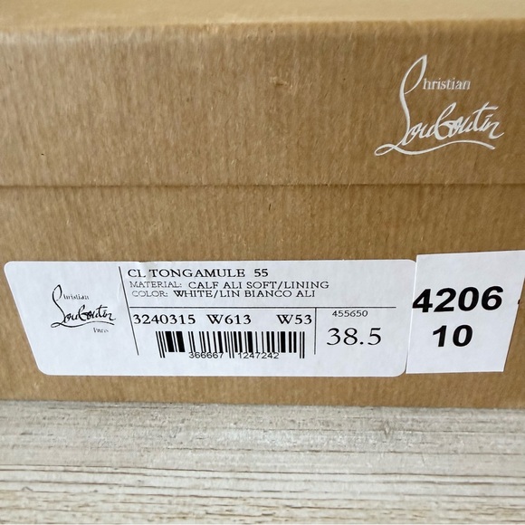 New Christian Louboutin CL Tongamule 55 women sandals Size 38.5, US 8.5 - Picture 8 of 11